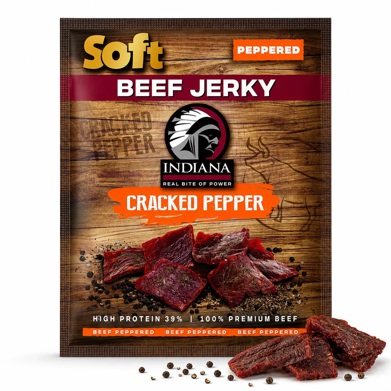 Indiana Soft Beef Jerky Peppered — view 2